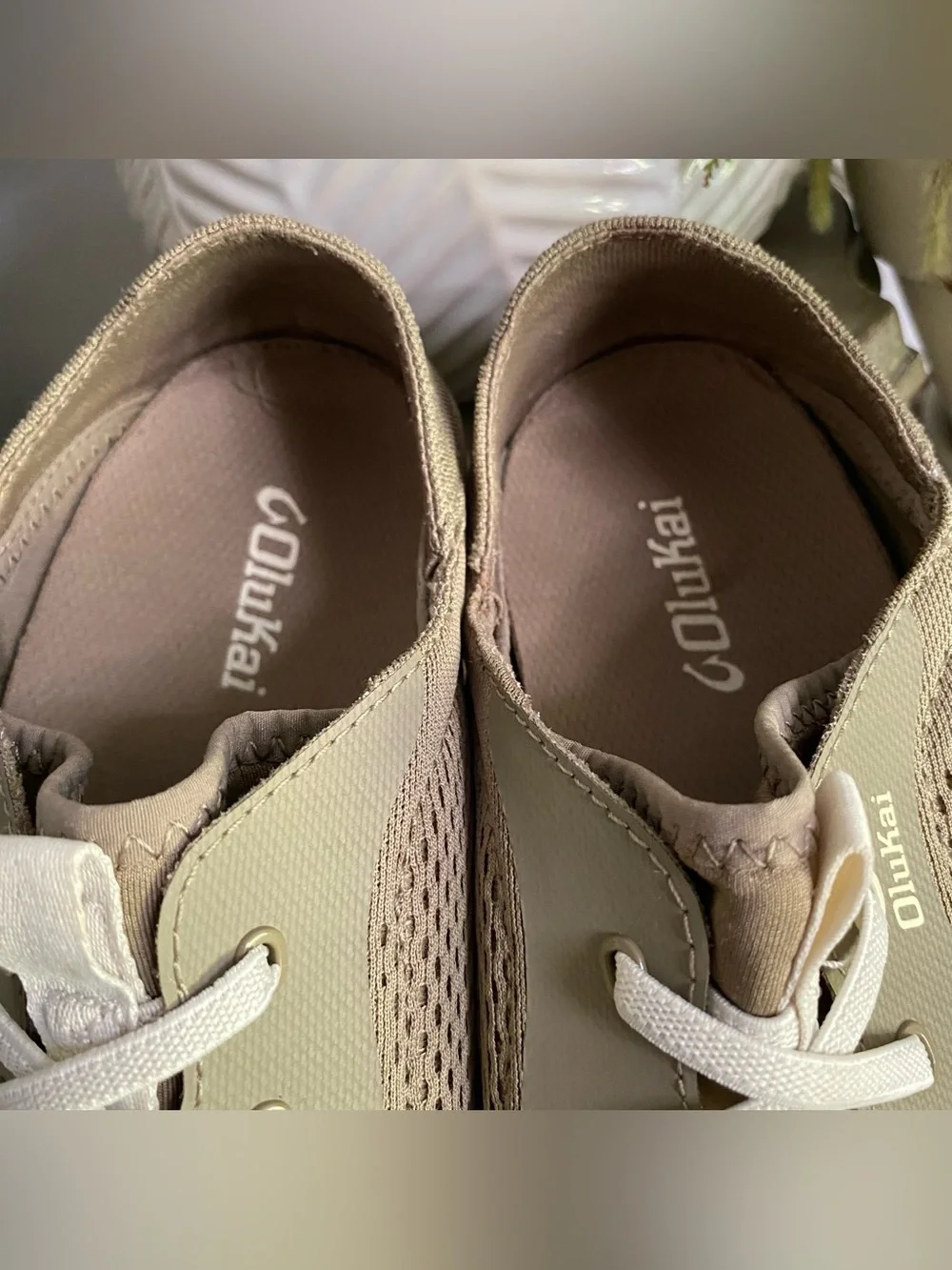 OluKai Moku Pae Boat Shoes Casual Neutral Sneakers Lace Up Mens 10.5 Clay Tapa